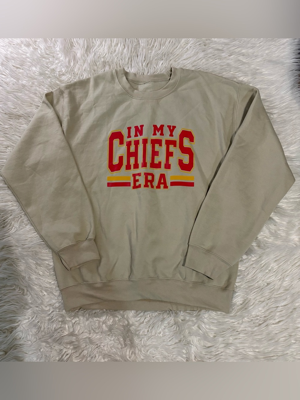 Taylor Swift 'In My Chiefs Era' Crewneck Sweatshirt - Red & Gold Graphic